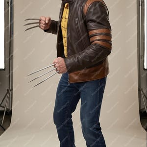 Giacca di pelle di Wolverine, cappotto per cosplay degli X-Men