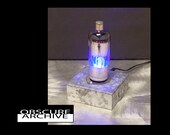 Custom Vacuum Tube Lamp - Blue Glowing Power Tube - Retro Industrial - Cool Steampunk Lamp -