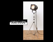 LE LIGHTING Theater Spotlight on Stand - 6 quot Fresnel - Vintage Stage Light