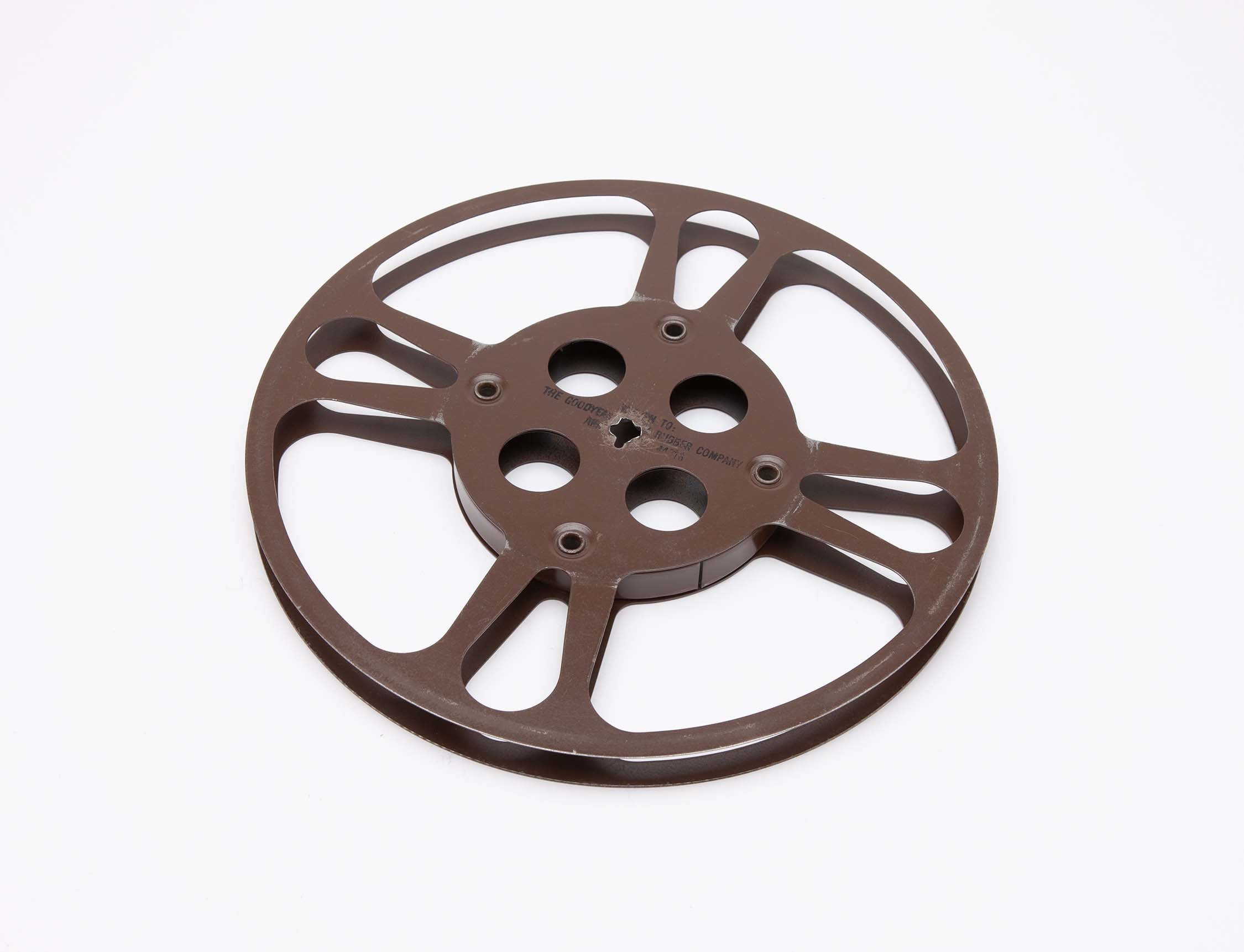 Vintage GOLDBERG Metal 16mm Movie Film Reel 10.5 Diameter Goodyear Rubber  Co. 