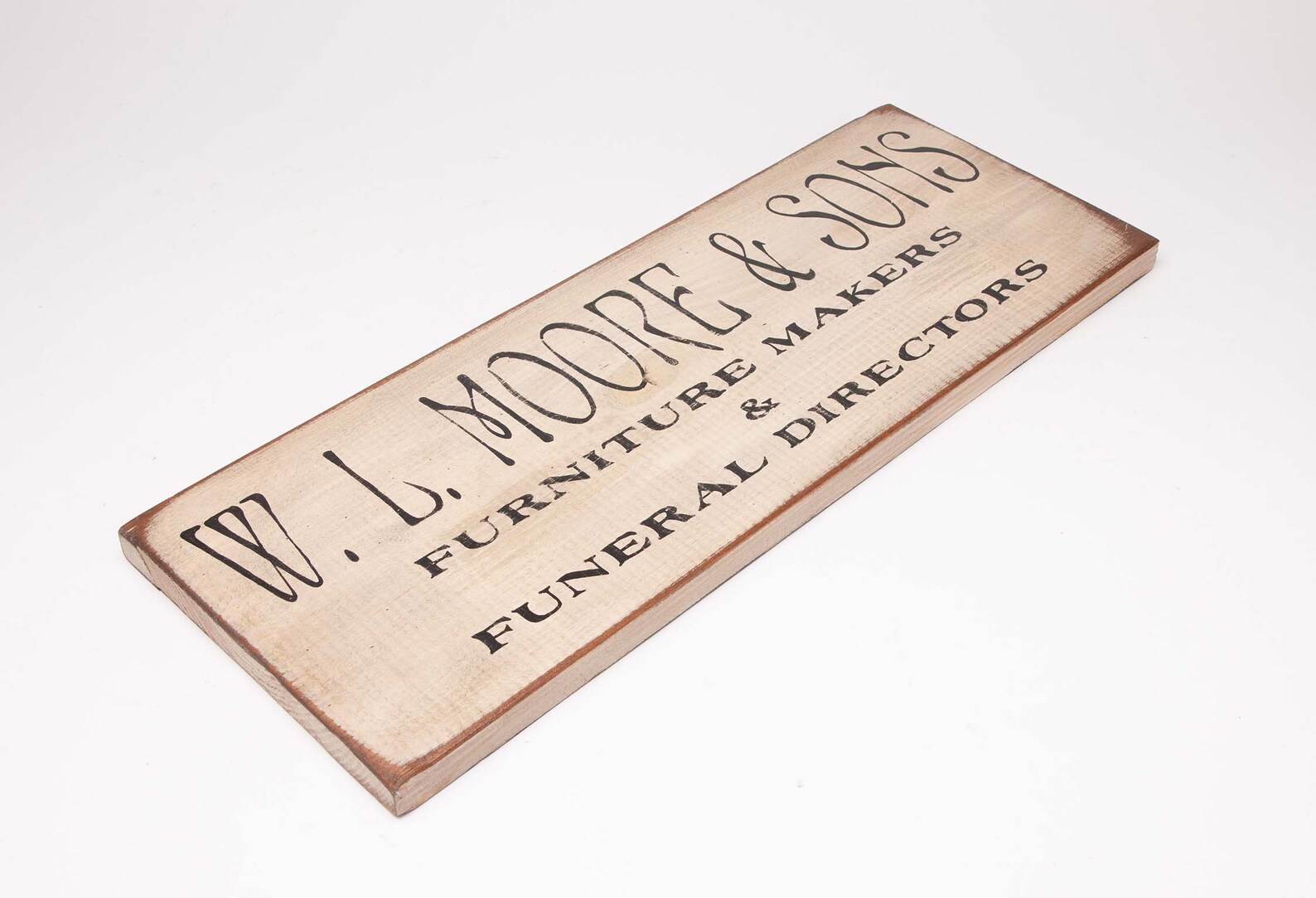 W.L. MOORE and Sons - Funeral Directors and Furniture Makers - Hand