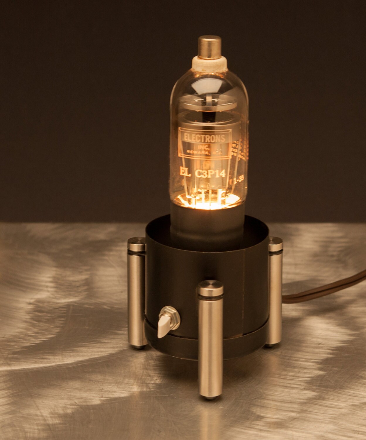 Vintage Vacuum Tube Lamp Handmade Industrial Design Cool Etsy