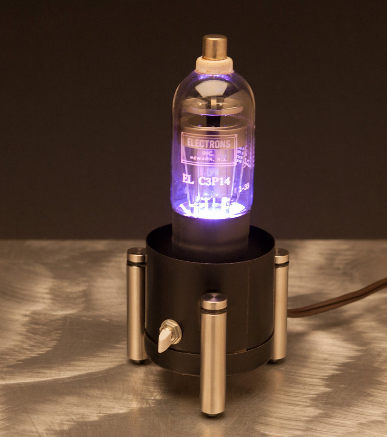 Vintage Vacuum Tube Lamp Handmade Industrial Design Cool Etsy