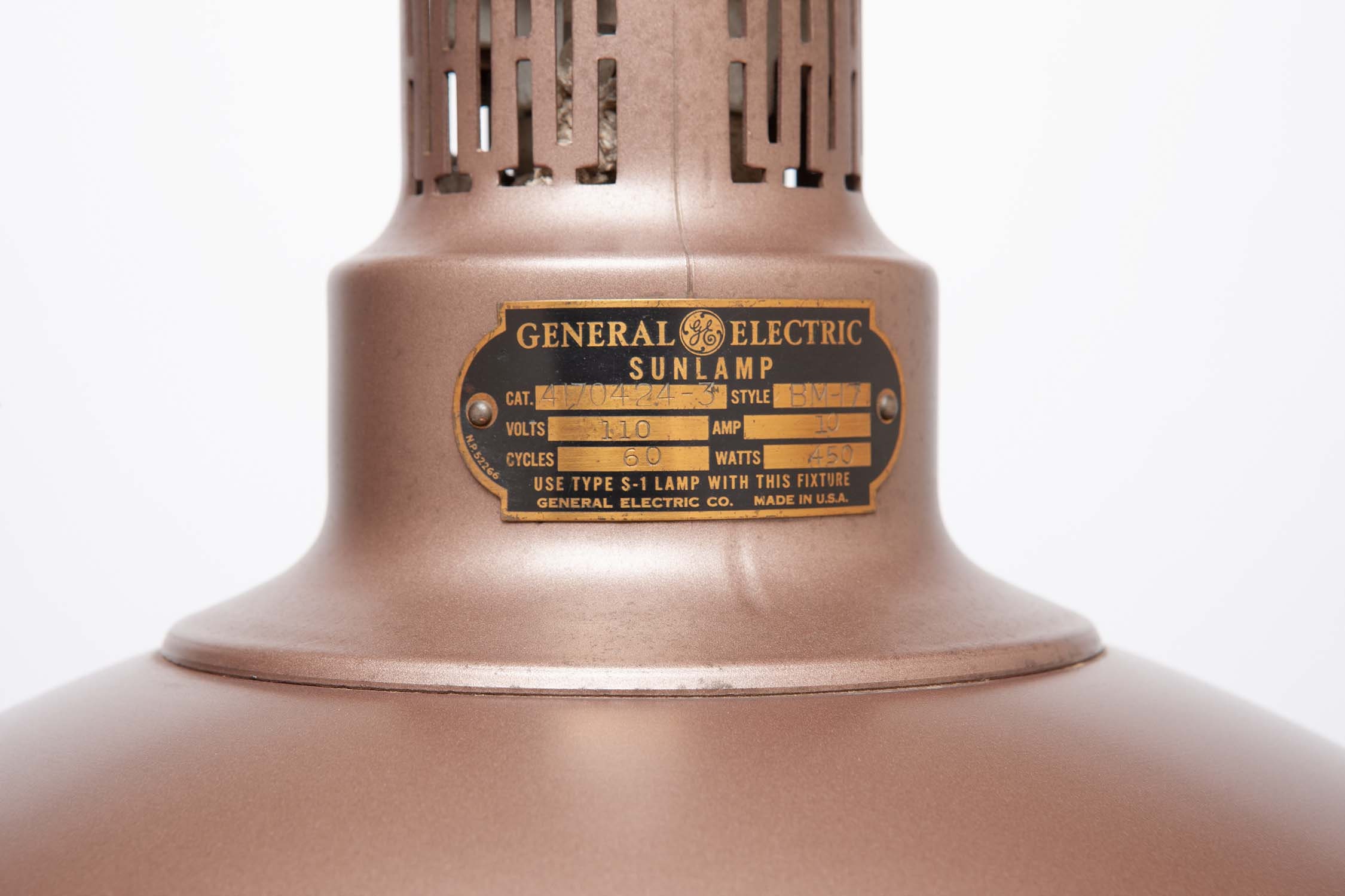 Vintage 1930 s GENERAL ELECTRIC Sun Lamp Stunning Art Deco Style