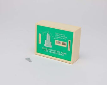 ALLCOIN Calendar Bank - 1960's - RARE Salesman's Sample - Deposit a coin to change the date