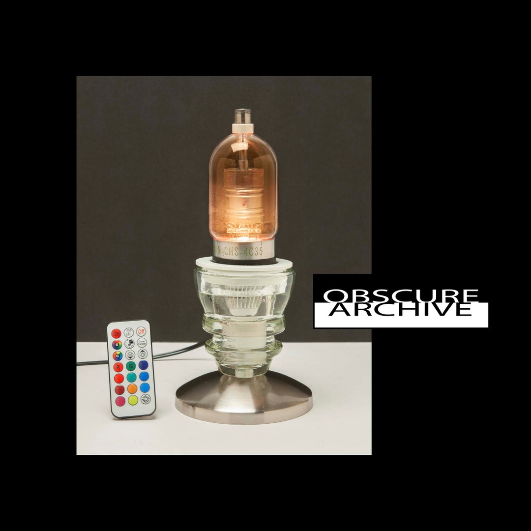 VACUUM TUBE Lamp Very Large Tube With Custom Multi Color LED Lighting