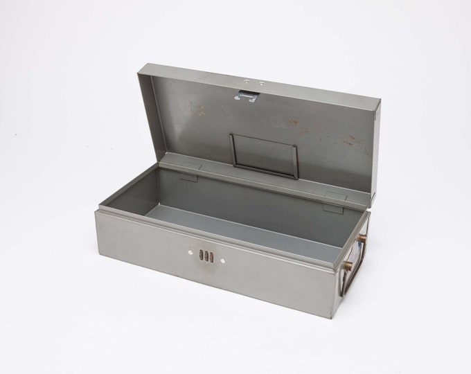 Vintage 60's Metal Document Box - 
