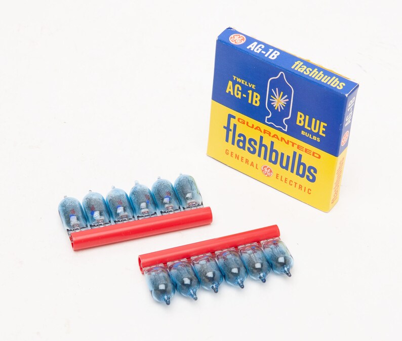 GENERAL ELECTRIC AG1B Flashbulbs 12 Blue Flash Bulbs NOS Etsy