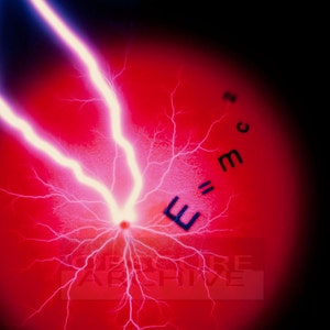 E equals MC2 - - Energy Photogram - original fine art photograph - Twilight Zone - Tribute to Einstein