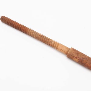 Large Wooden Screw - 10&quot; long - Vintage Industrial Wood Sculpture - Old Foundry Mold - Fantastic Craftsmanship