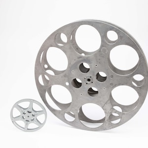 GOLDBERG 70MM Movie Film Reel - RARE Aluminum 22&quot; Diameter - Great Wall Hanger or Home Theater Table