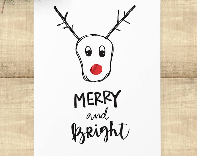Rudolph Christmas Card - (10 pack)