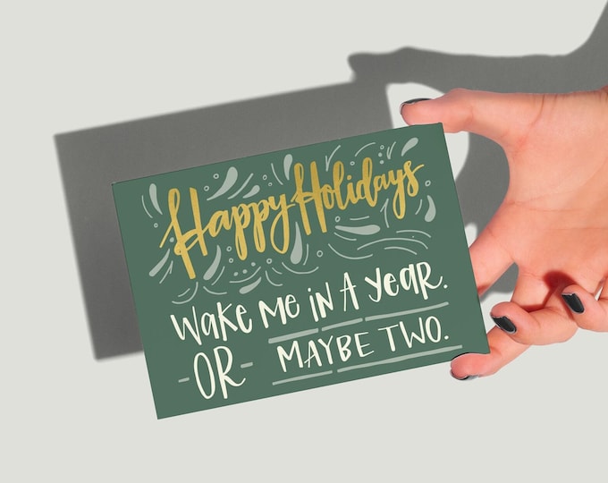 Wake Me in Five Years Holiday Card - (10 pack)