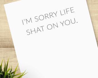 Funny Sympathy Cards Etsy Funny Sympathy Cards Etsy