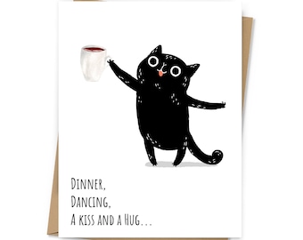Wine From A Mug Valentine's Day Card - (10 pack)