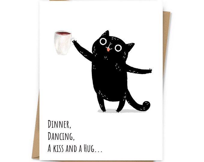 Wine From A Mug Valentine's Day Card - (10 pack)