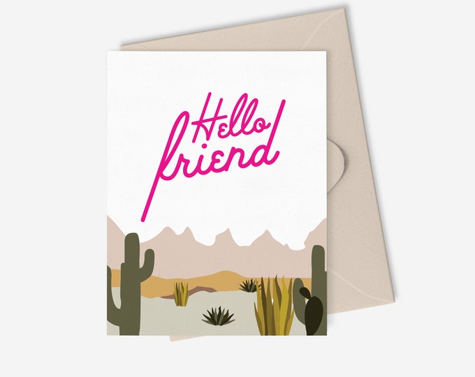 Hello Friend Card - (10 pack)