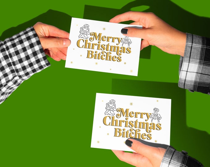 Merry Christmas Bitches Holiday Card - (10 pack)