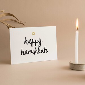 10-Pack Hanukkah Greeting Cards, Simple and Elegant Design, Gold Star of David, Hanukkah Cards, Holiday Card Pack, For Family, For Friends