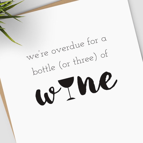 Blank Greeting Card Overdue Girls Weekend