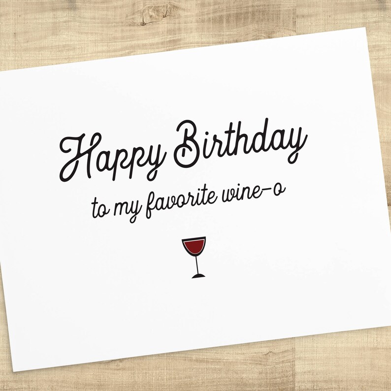 Birthday Card for Winelovers happy Birthday to My Etsy