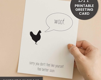 Woof Sympathy Card – Printable A2