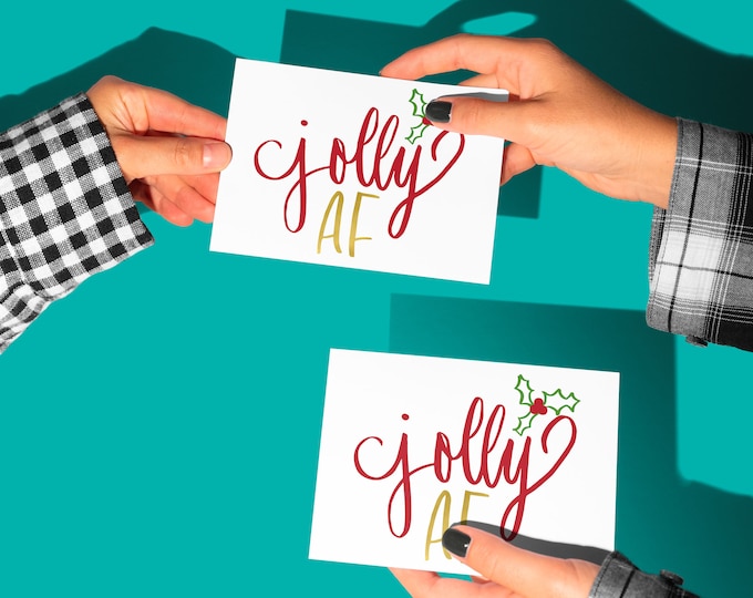 Jolly AF Holiday Card - (10 pack)