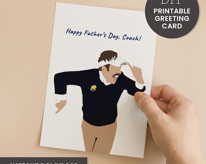Printable Father’s Day Card – Funny Coach Style