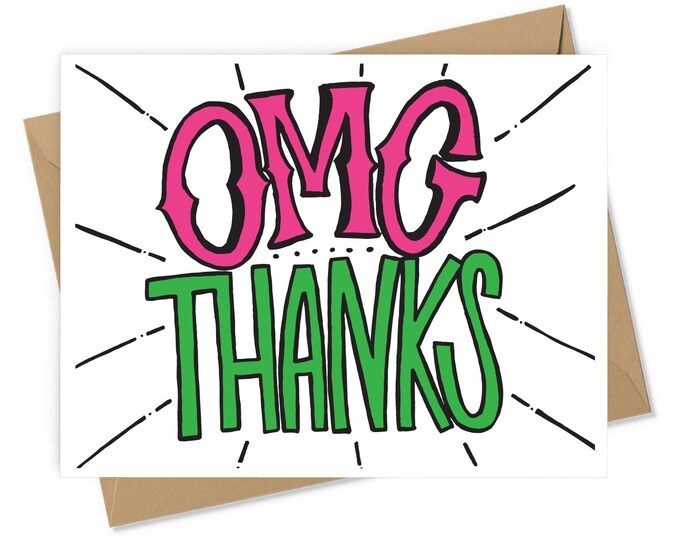 OMG Thanks! Card - (10 pack)