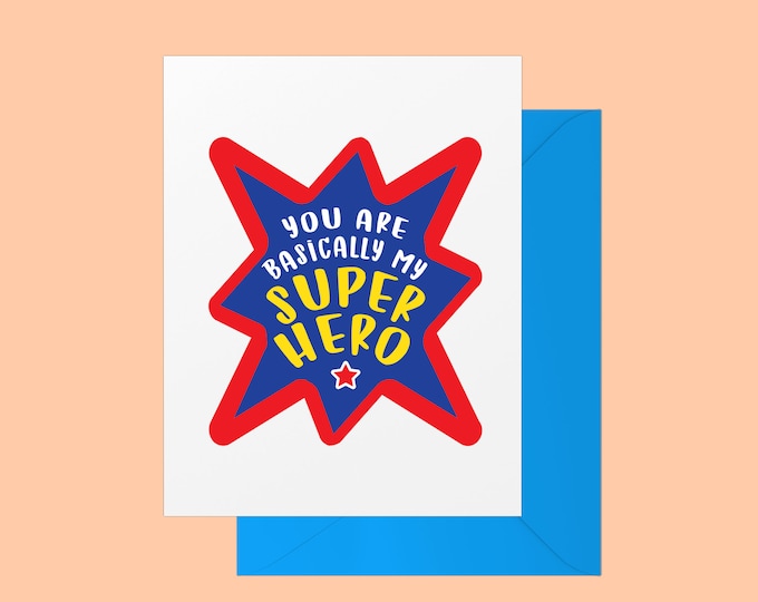 Basically My Superhero Card - (10 pack)