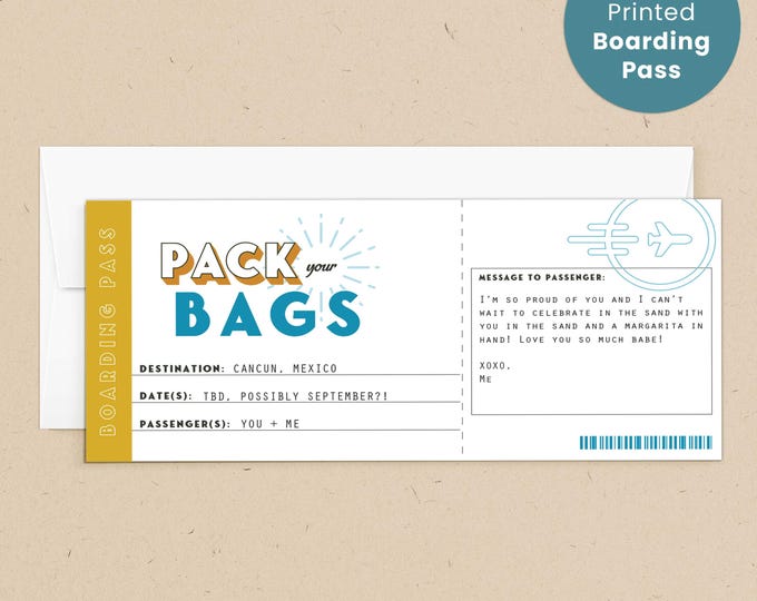 Pack Your Bags - Custom Boarding Pass