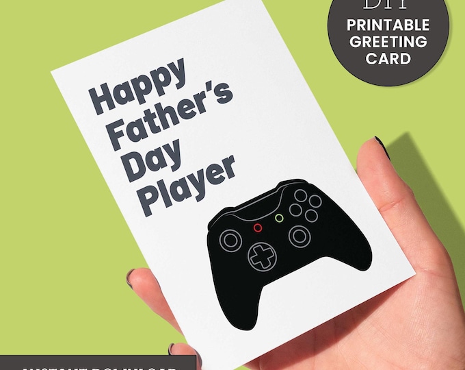 Printable Father’s Day Card – Gamer