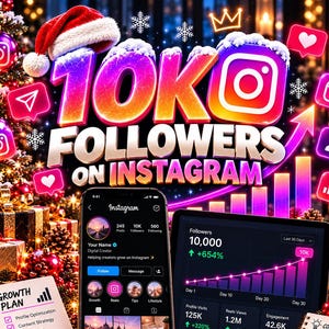 10K+ Organic Instagram Follower Growth | 30-Day Strategy | Instagram Content Workbook | Social Media | IG Likes & Views Planning Toolkit