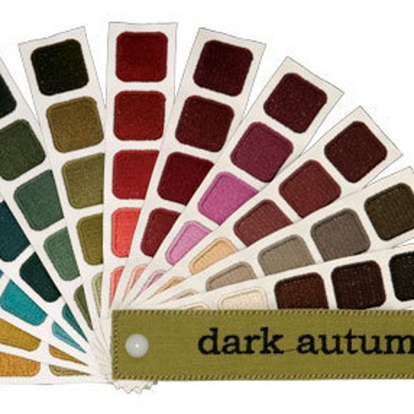 Color Harmony Swatch Book Palette for Dark  Autumn