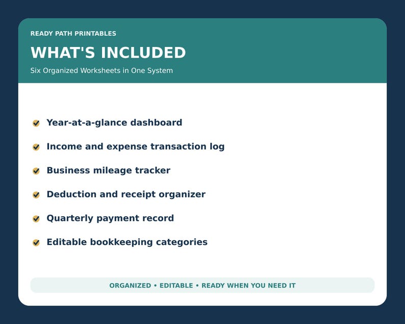 Small Business Tax Spreadsheet Bundle | Bookkeeping, Mileage ...