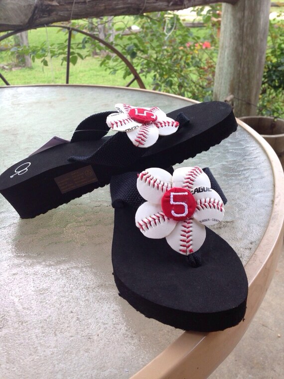 baseball flip flops