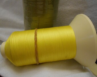 SALE ~~Yellow Commercial Partial Spool Serger Thread ~~SALE