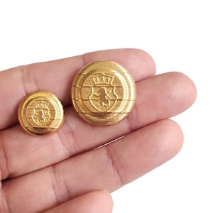 Gold Metal Lion Design Blazer Buttons Set for Blazer Suit Jacket Sport Coat or Sweater / Father&#39;s Day Gifts