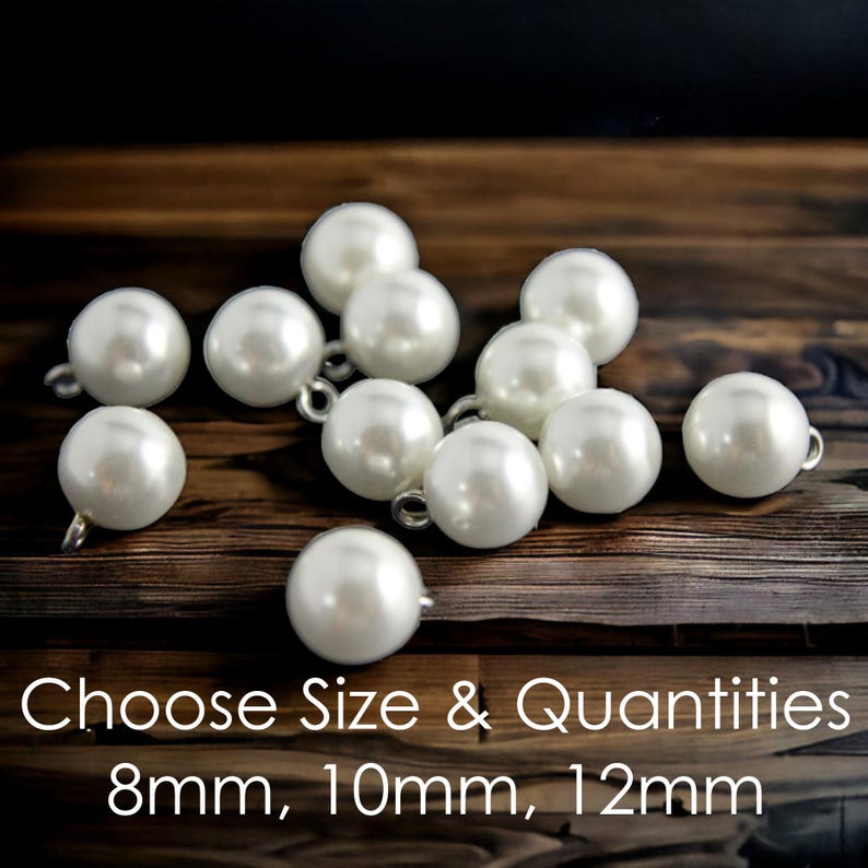 White Pearl Full Dome Buttons - Farmhouse Wedding Gown Knit Sweaters ...