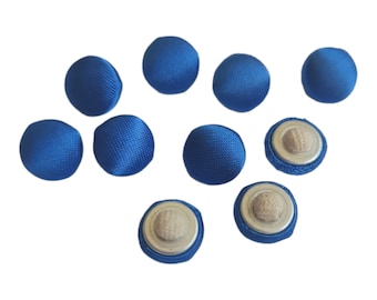 Royal Blue Silk Satin Canvas Back Shank Buttons / Elegant Touch for Tuxedos Suits Blazers Bridesmaid Dresses Wedding Gowns