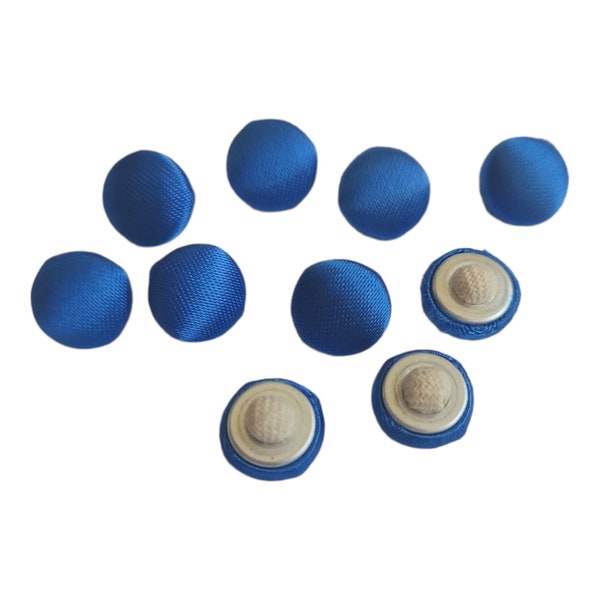 Royal Blue Silk Satin Canvas Back Shank Buttons / Elegant Touch for Tuxedos Suits Blazers Bridesmaid Dresses Wedding Gowns