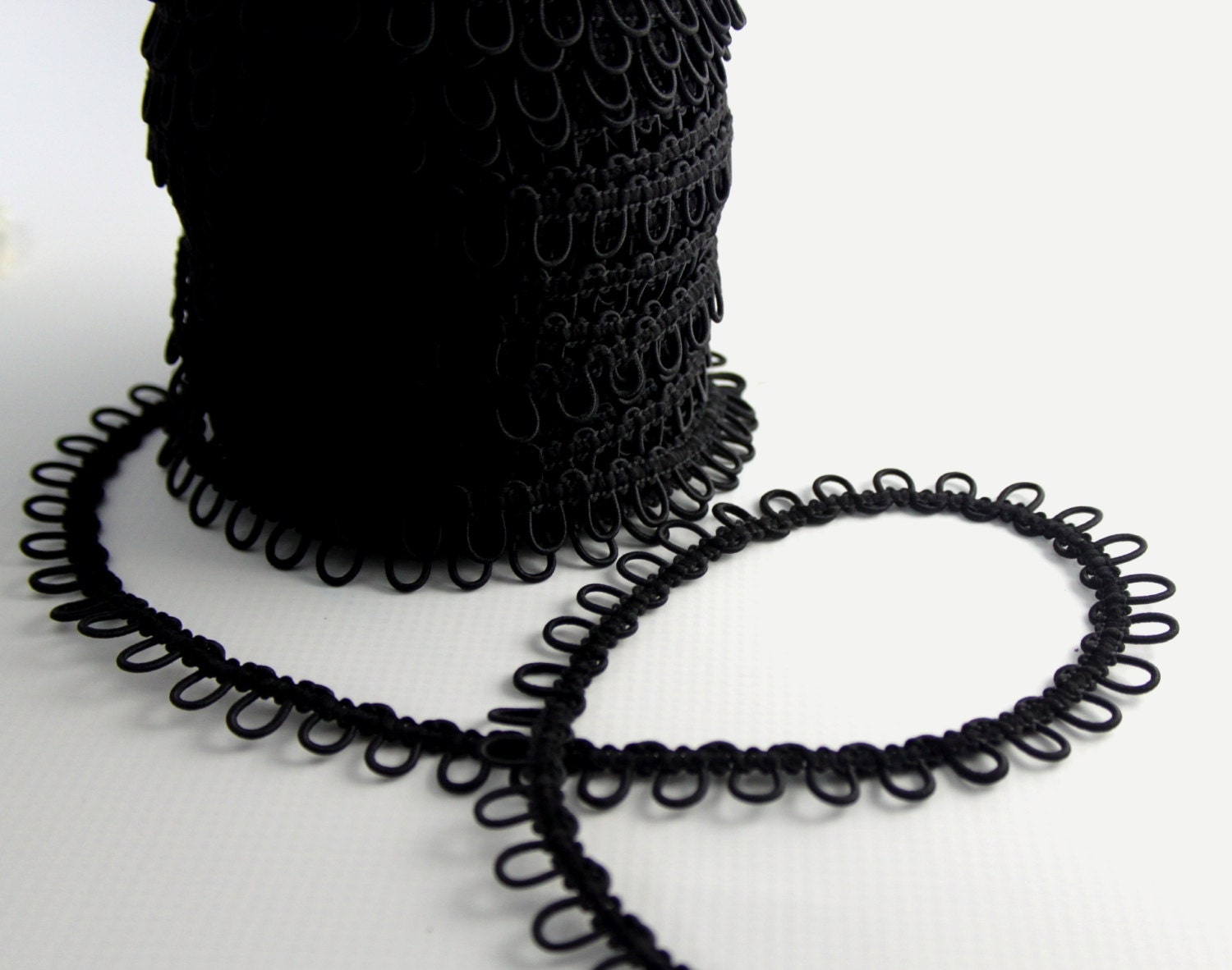 Black Elastic Bridal Button Loops Etsy