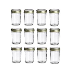 12 pcs 8 oz Mason Jars with Lids - You choose the color and style- Storage and Organization