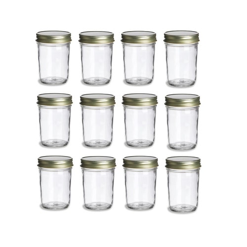 12 Pcs 8 Oz Mason Jars for With Lids You Choose the Color Etsy