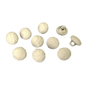 Ivory lace bridal buttons - 3/8  inches - 10 mm - L16 -  Set of 10