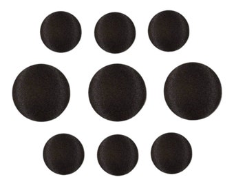 Black Tuxedo Buttons - 3 Large 6 small buttons - Suit Jacket Front and Sleeves