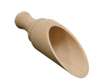 Rustic Round Wood Scoop for Spices SPA Salts Wedding favors