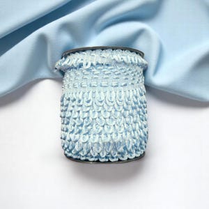 Baby Blue Satin Button Loops, Non-Elastic Trim for Corset Closure, Bridal Button Loop Fastening Trim for sewing, alteration wedding dresses