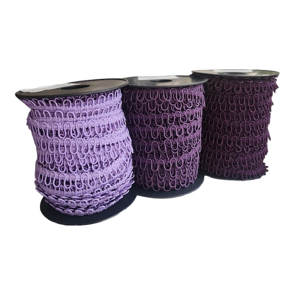 Purple Adjacent Elastic Bridal Button Loop / Lavender Plum Eggplant Dark Purple