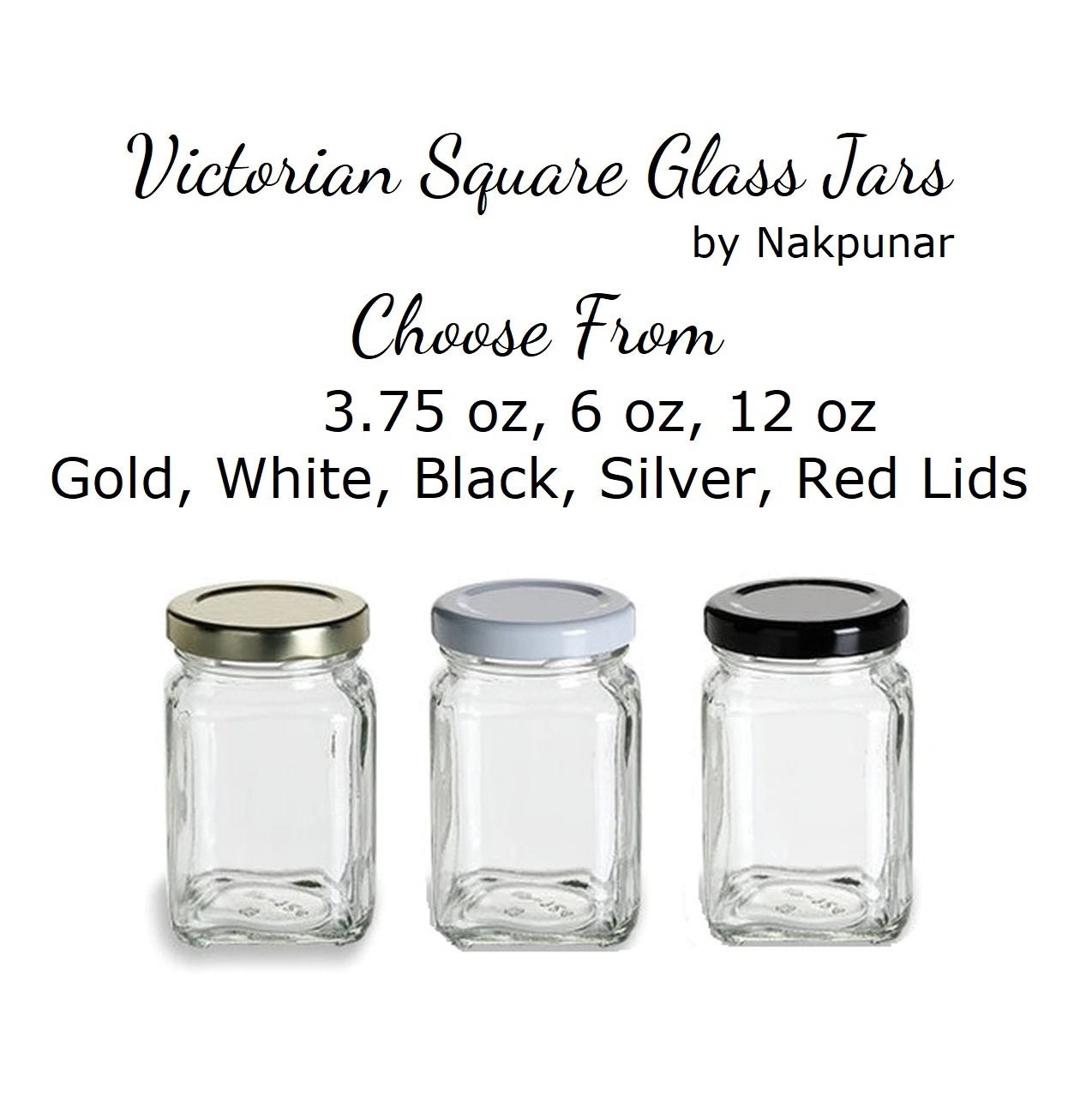 Set of 6, 16 oz Glass Jar with Lug Lid